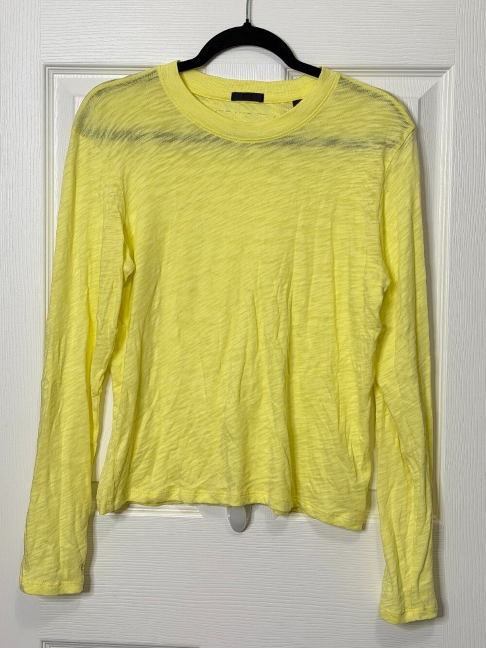 Anthony Thomas Melillo ATM Long Sleeve Yellow Sheer Cotton Shirt- Women's Small